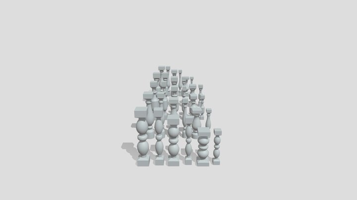 Balusters Asset Part 001 3D Model