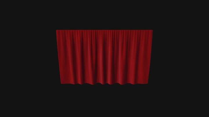 Red Curtain 3D Model