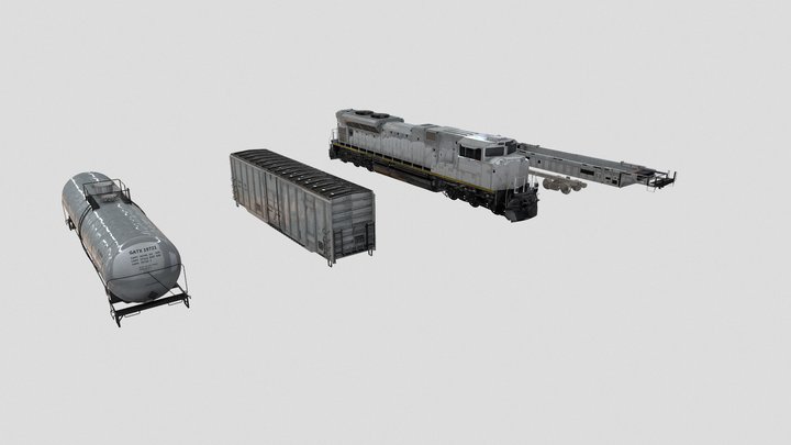 Train Set 3D Model