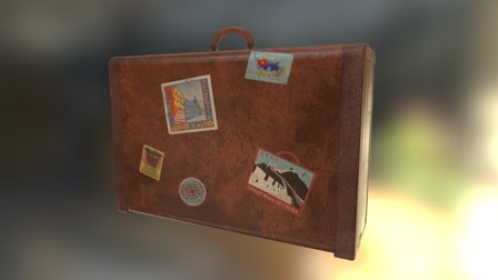 Vintage Suitcase 3D Model