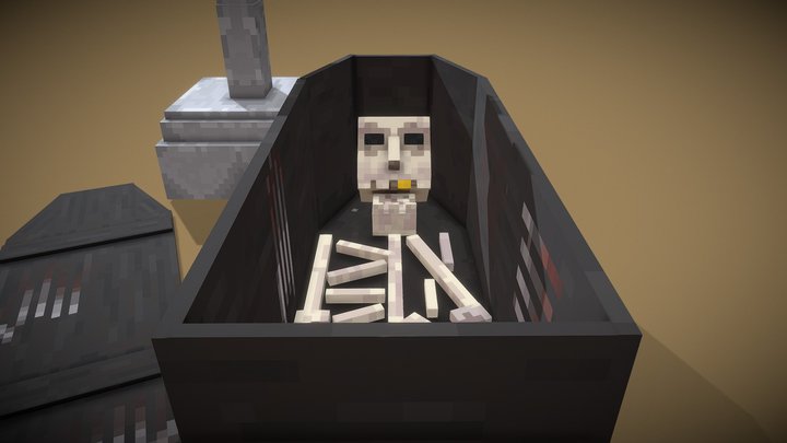 Props Cementerio Minecraft 3D Model