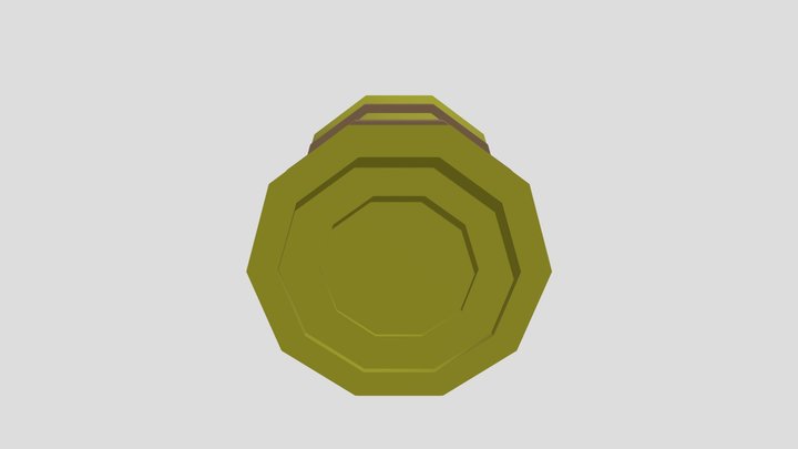 Low-Poly Hay Bale 3D Model