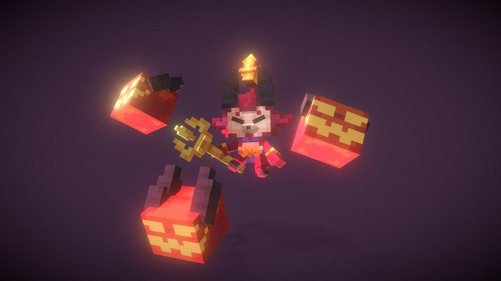 Little Devil Teemo Minecraft model. 3D Model