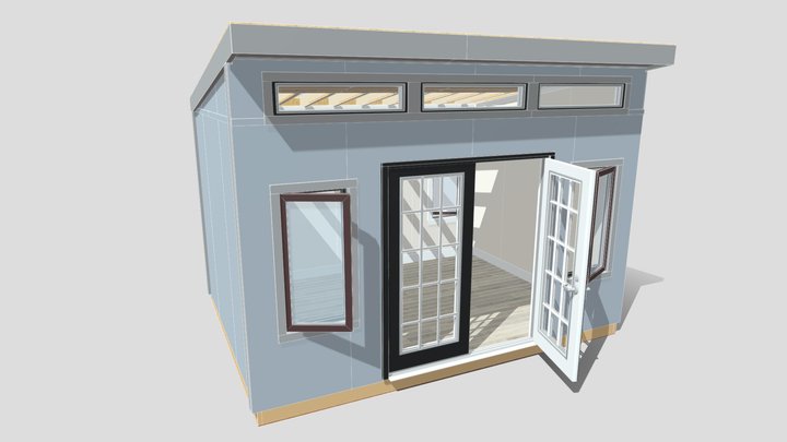 14’x10’ Studio Pro 72x80 French Doors 3D Model