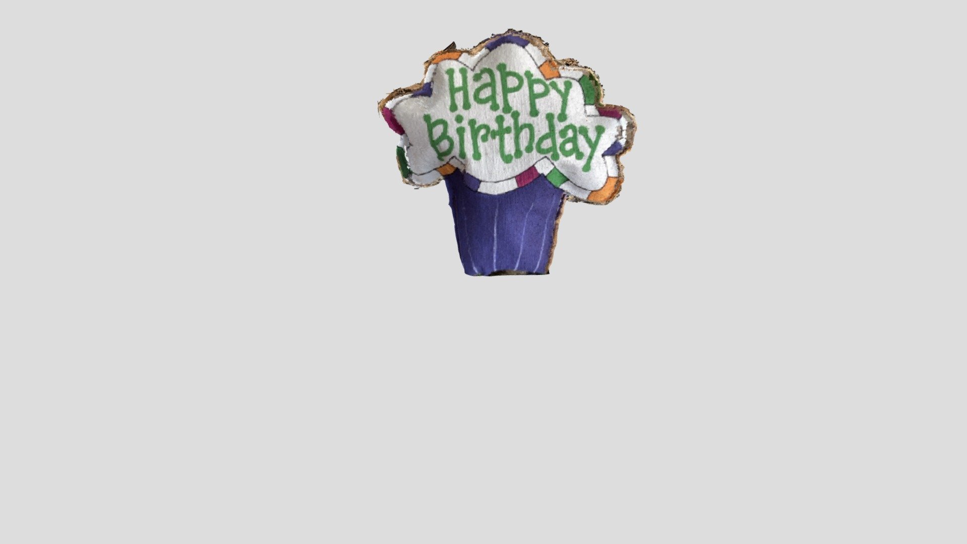 Hand-painted Canvas Door Hanger - Happy Birthday