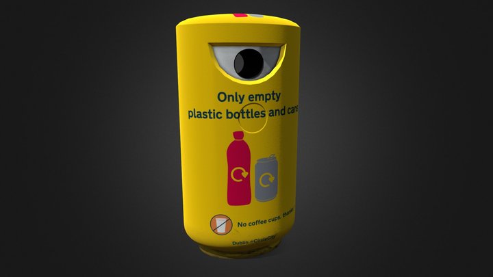 Dublin City Bin - Recycling 3D Model