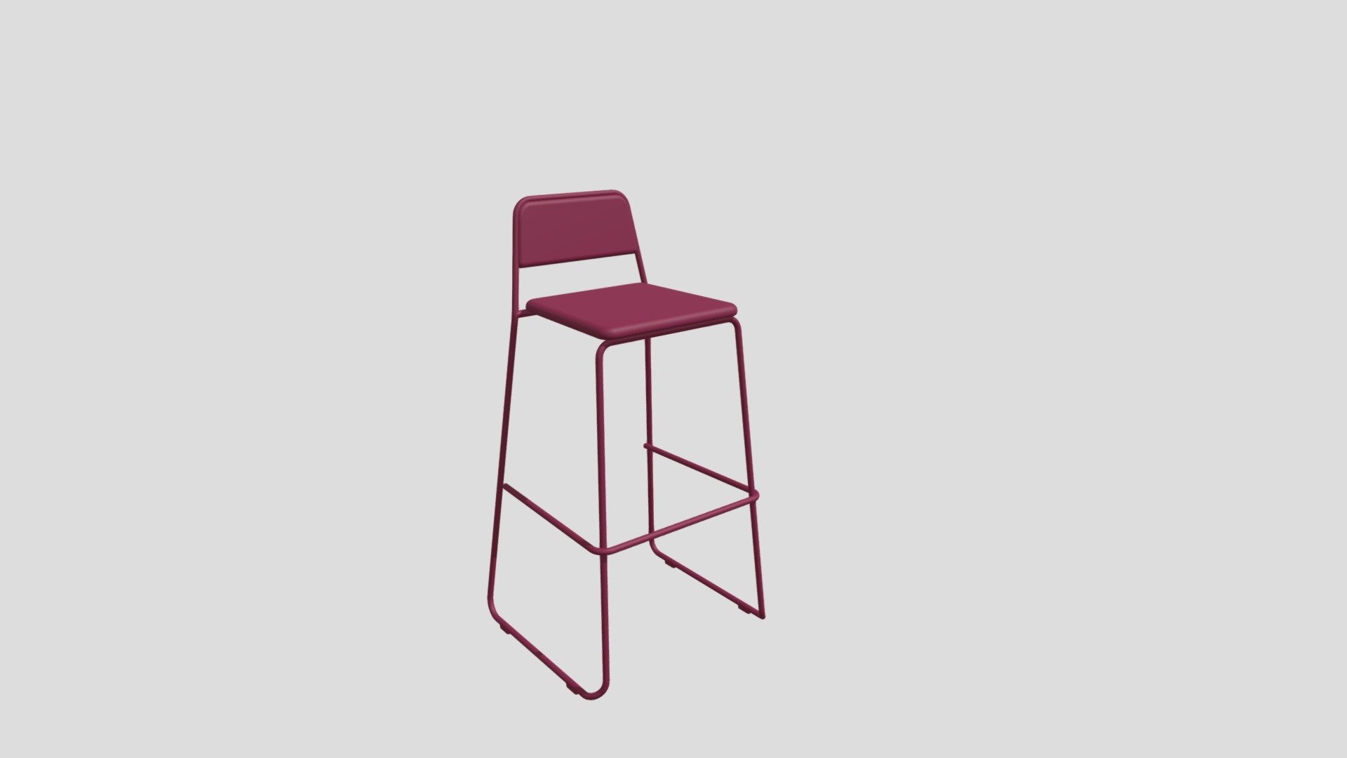 SWAN BAR STOOL WITH BACK SWAS22C 3D model by Bowermans Commercial