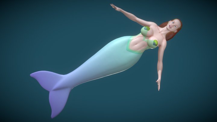 Mermaid - lowpoly 3D Model