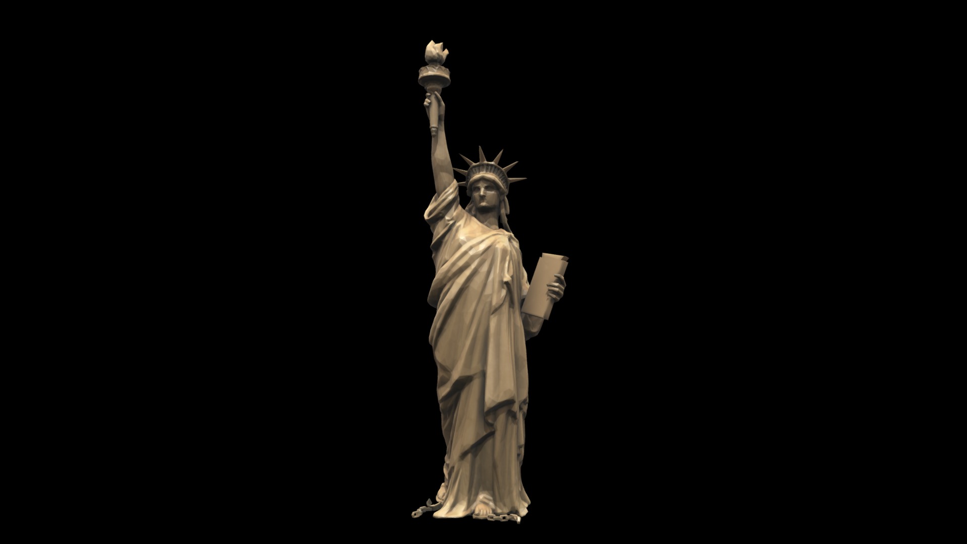3D model Statue Of The Liberty - This is a 3D model of the Statue Of The Liberty. The 3D model is about a statue of a person holding a torch.