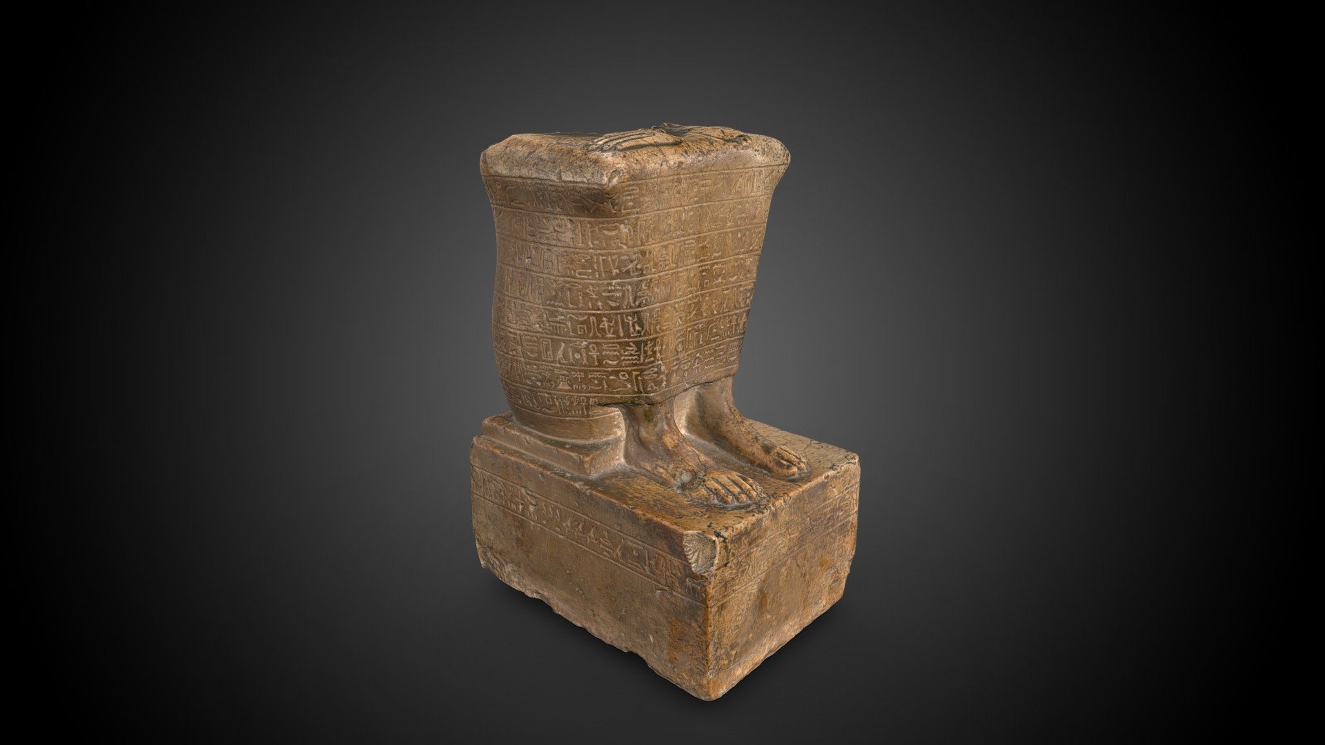 Block Statue of Djedkhonsuiuefankh - 3D model by Museo Egizio ...