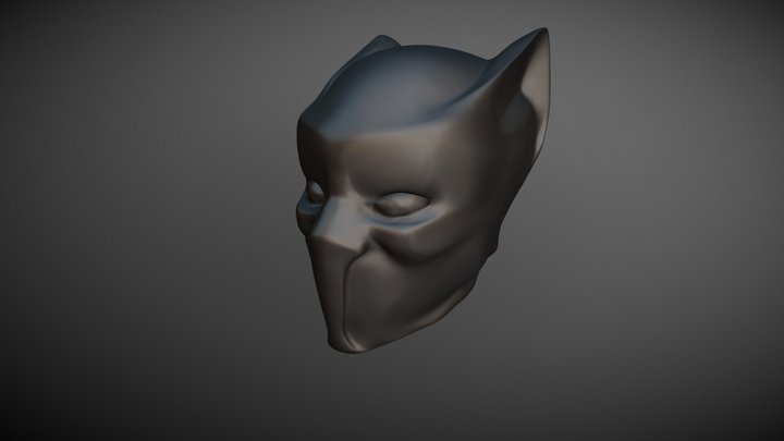 Black Panther Mask 3D Model