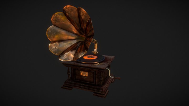 Gramaphone 3D Model