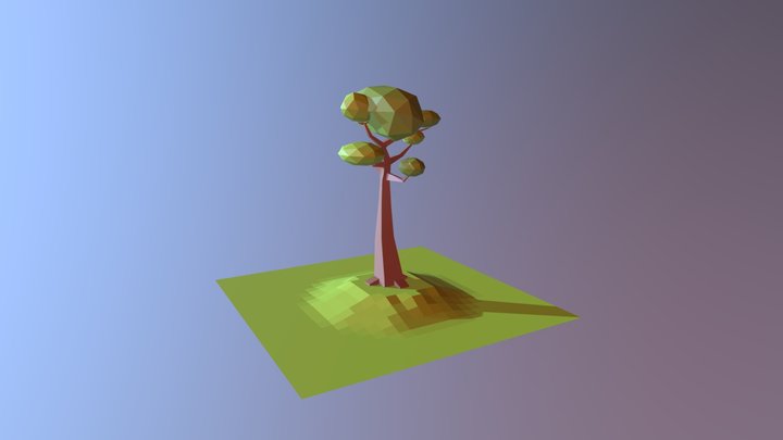 Simple Low Poly Tree 3D Model