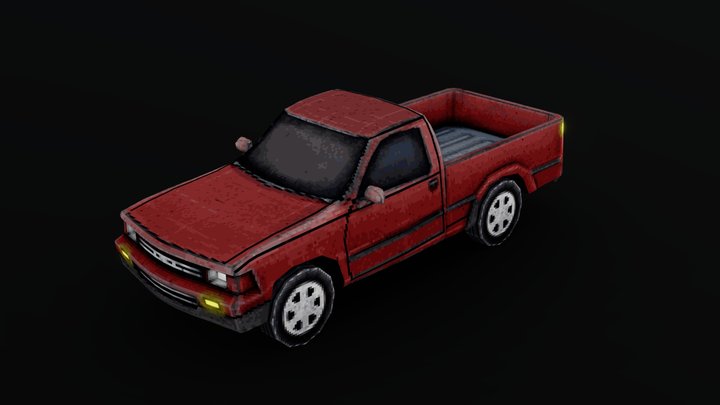 Pixelated car 3D Model