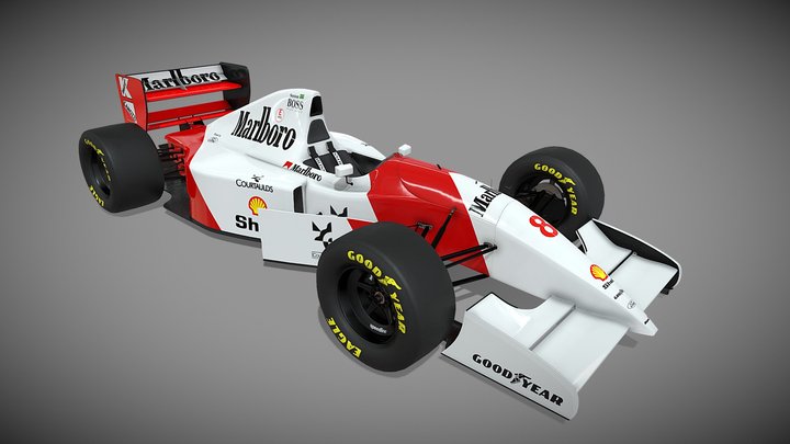 Mclaren MP4/8 3D Model