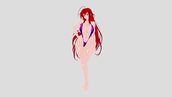 Crimson Beach Siren Rias Gremory 3D Model