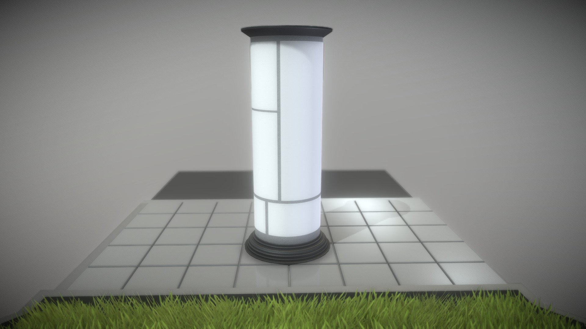 Classic Advertising Pillar Version 10 (Low-Poly)