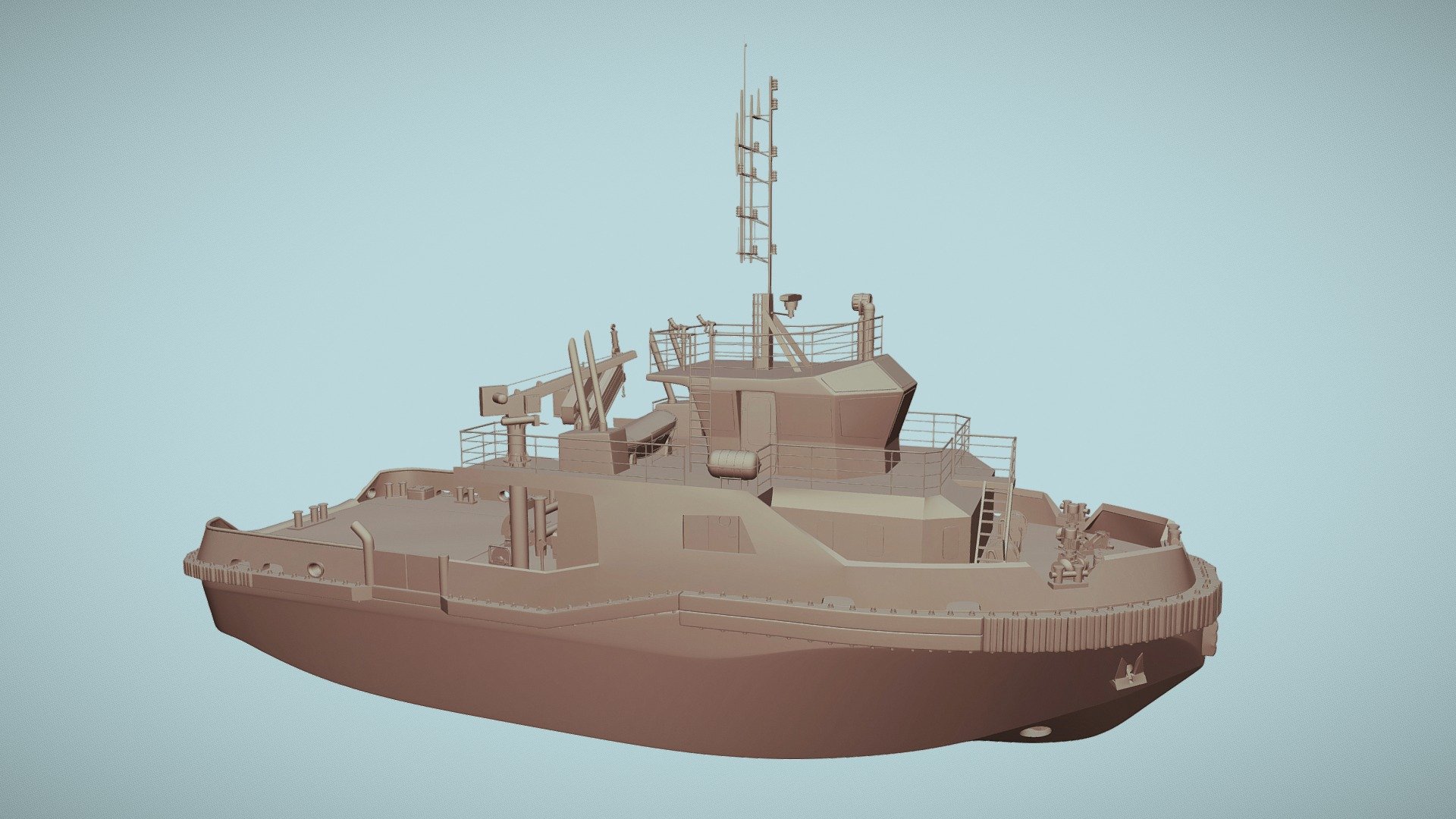 Tugboat - 3D model by Vladimir_Kr [a60467e] - Sketchfab