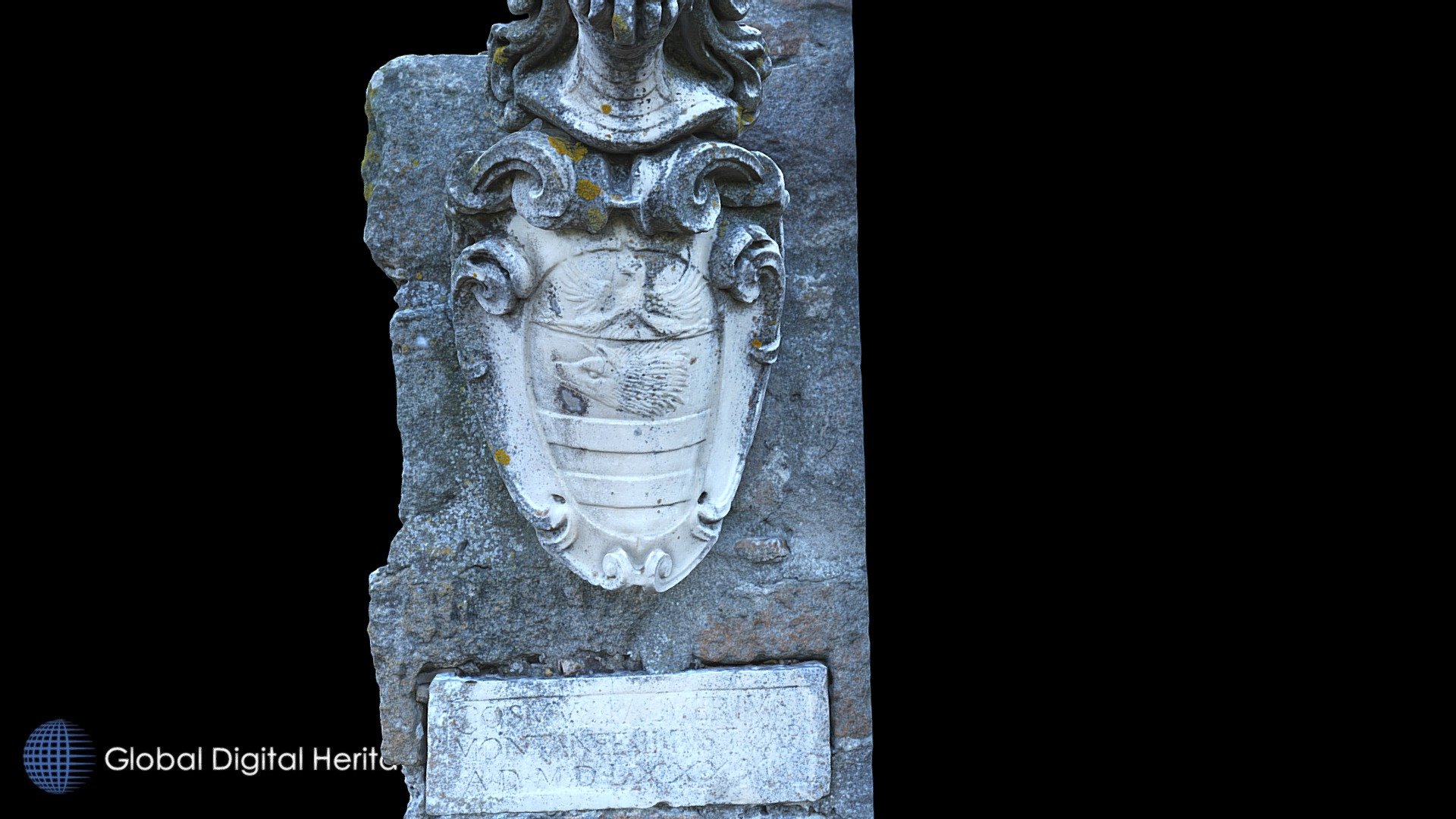 Stone Shield, Aldobrandeschi Castle. Arcidosso