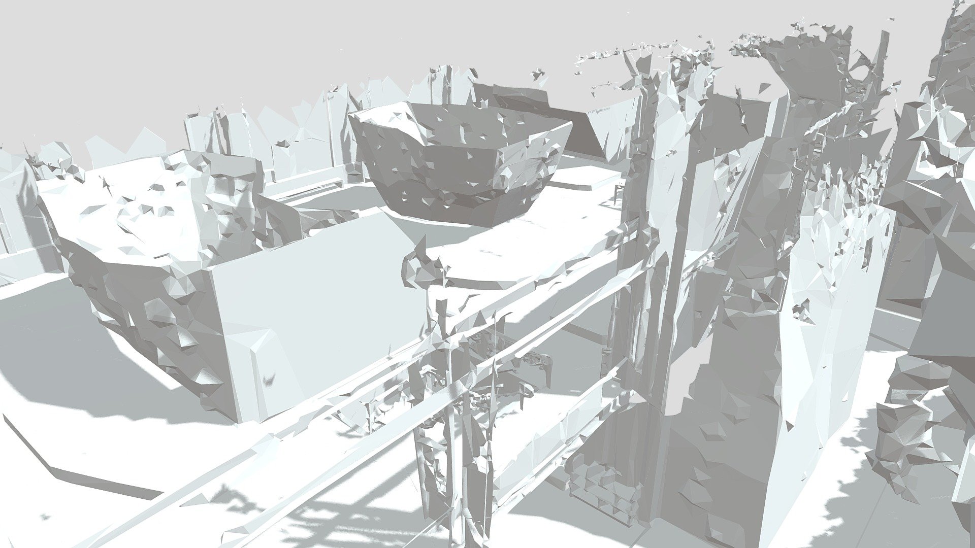 Mesarim Climbing Gym no roof BW