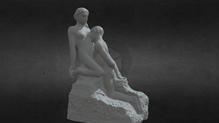 Miniatura Escultura Rodin 3D Model