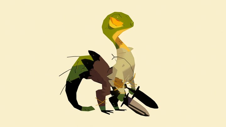Lizard Man 3D Model