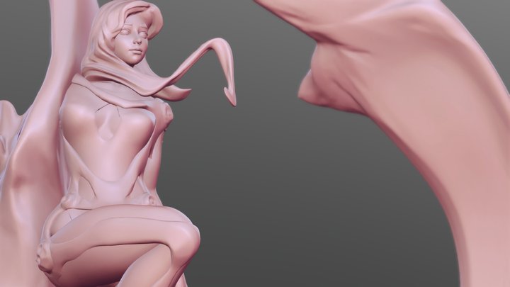 Sketch Girl01 3D Model