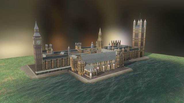 Westminster Palace Big Ben 3D Model