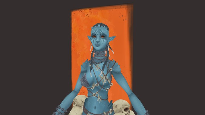 Killer Mermaid 3D Model
