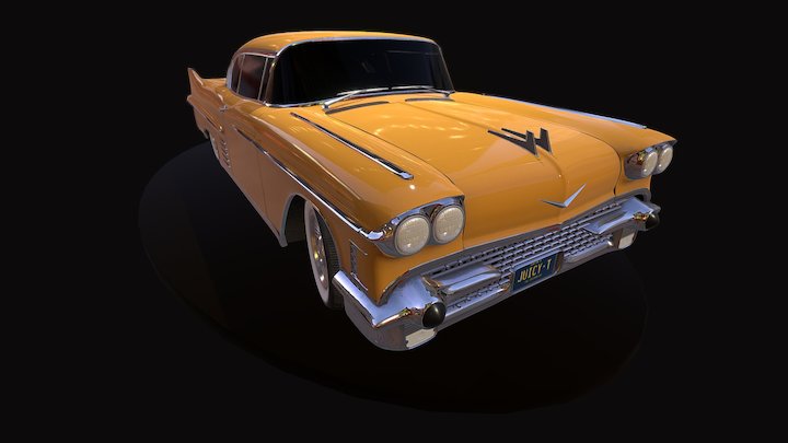 1958 Cadillac Coup DeVille 3D Model