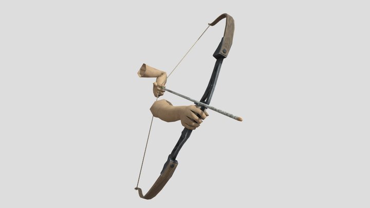 Animated FPS Bow 3D Model