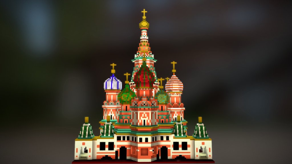 Saint Basil' s Cathedral, Moscow (Voxel) - 3D model by Caturegli David ...