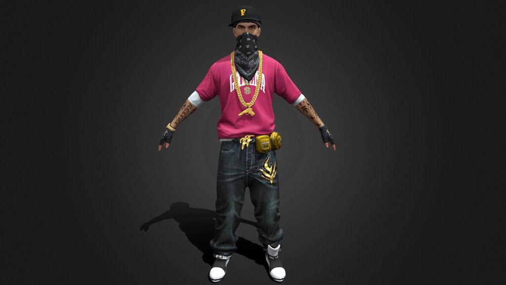FREE FIRE HIP HOP BUNDEL 3D MODEL