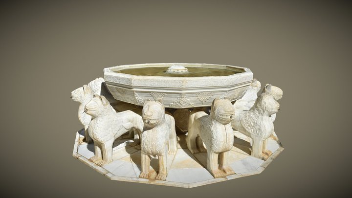 Fuente de los Leones (Alhambra, Granada). 3D Model