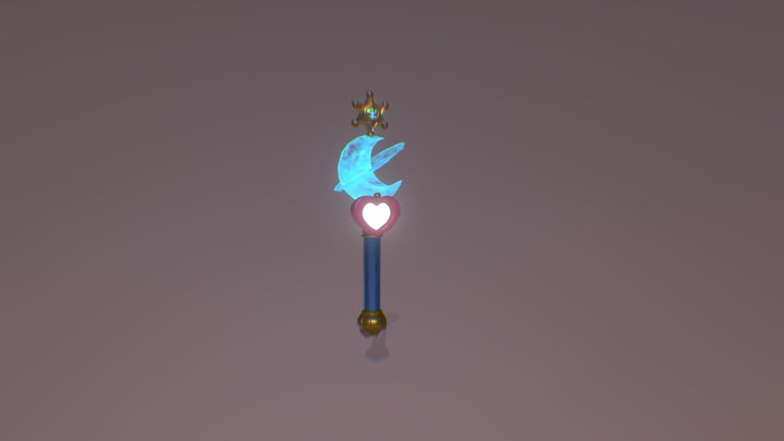 Sailor Neptune's Transformation Wand 3D Model
