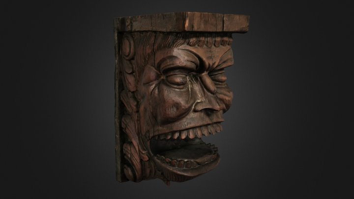 Wood sculpture Unknown Origin 3D Model