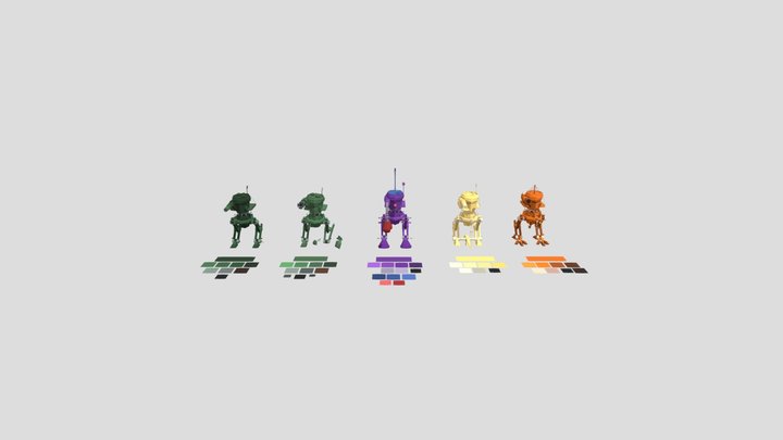 Five robot options Draft 3D Model
