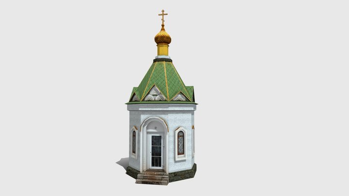 Russian Orthodox Chapel (PSX / Retro Style) 3D Model