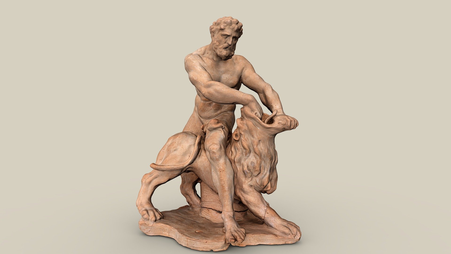 Herkules mit Nemeischen Löwen — Sketchfab embed 3D viewer