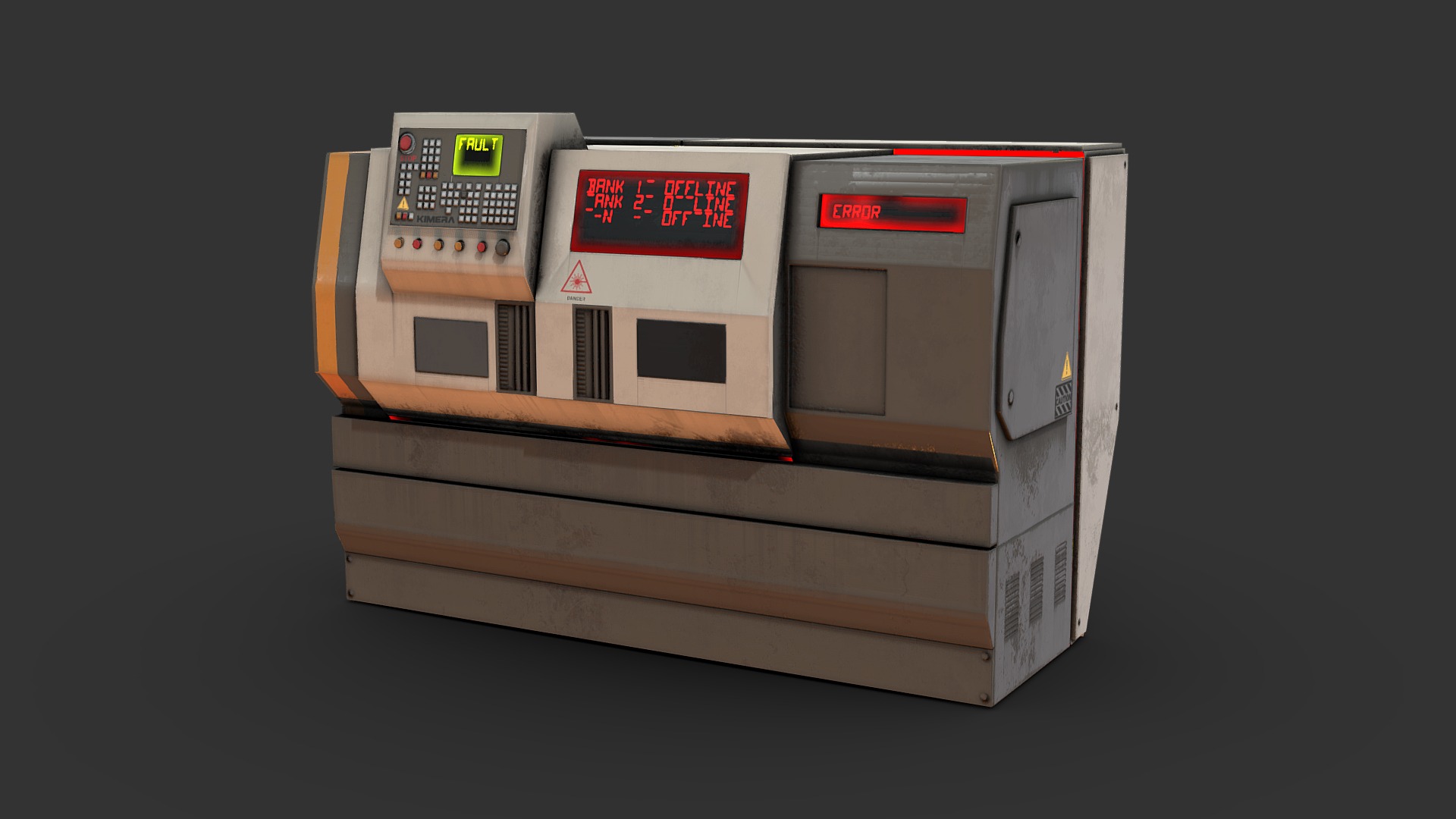 3D model Console Device - This is a 3D model of the Console Device. The 3D model is about a machine on the counter.