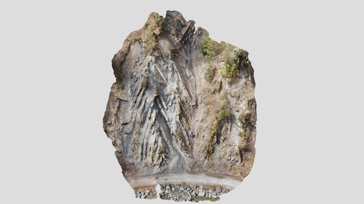 Chevron folds - Lainbachtal, Bavaria, Germany 3D Model