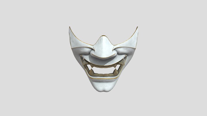 Golden hannya mask 3D Model