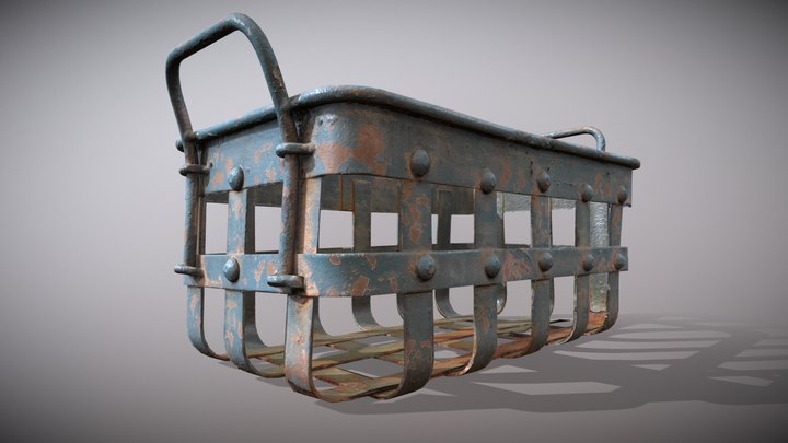 Vintage Metal Basket Scan 3D Model