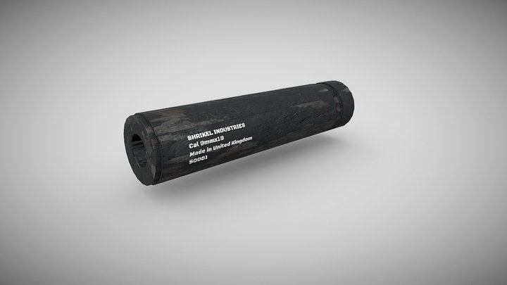 9x19 Suppressor 3D Model
