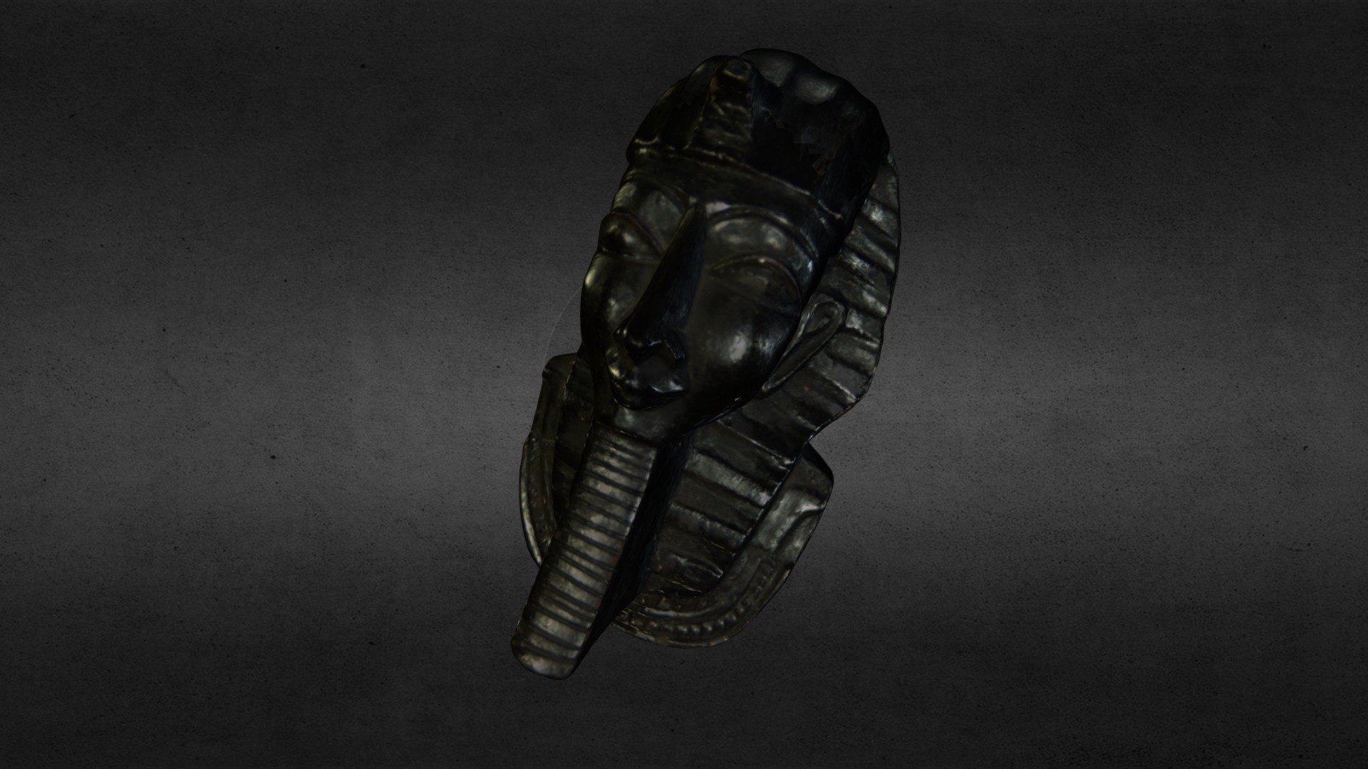 3D model Pharaoh - This is a 3D model of the Pharaoh. The 3D model is about a black metal object.