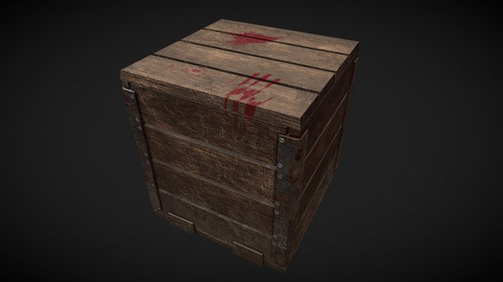Wooden Crate 3D Model