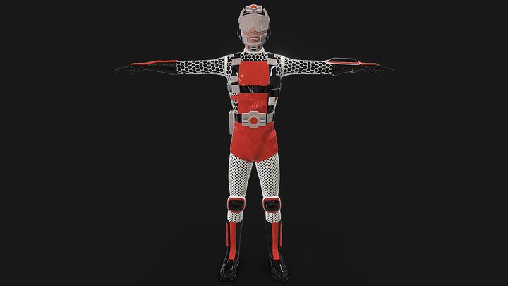 Baby T-Pose (Quad Mesh with 5 Subdivisions) 3D Model by udograf