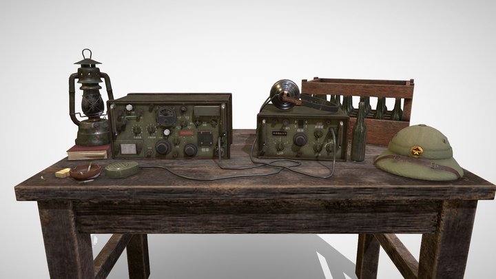 Type 102E HF Radio 3D Model