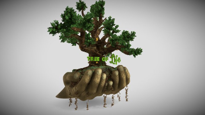 TREE OF LIFE - Minecraft Spawn Build 3D Model