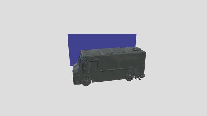 Untextured Truck 3D Model